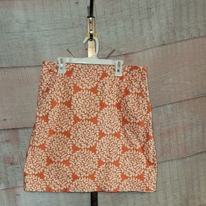 Sixth Alice Orange And White Skirt